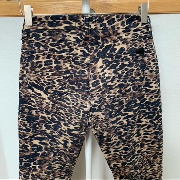 JEN7 Leopard Print Stretch Ankle Skinny Jean - Picture 6 of 12
